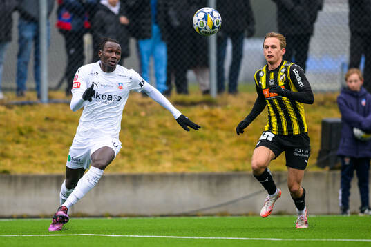Helsingborgs Ebrima Bajo och Häckens Pontus Dahbo
