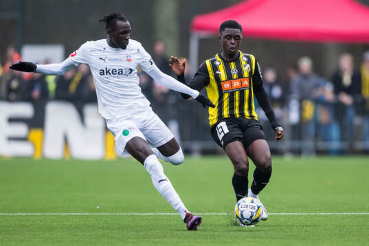 Helsingborgs Ebrima Bajo och Häckens Zeidane Inoussa