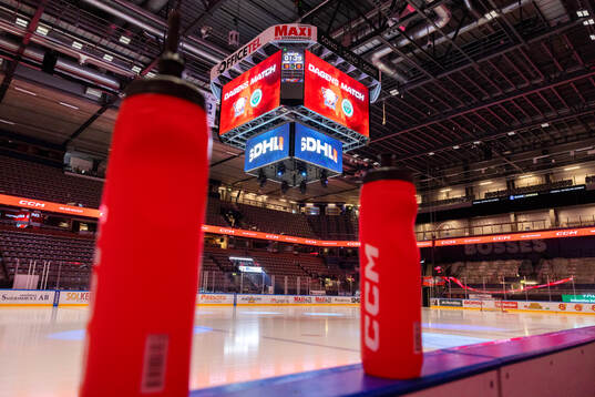 Interiör vy av Saab Arena