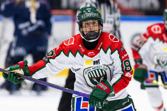 Frölundas Sydney Brodt jublar