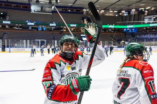 Frölundas Hanna Olsson jublar