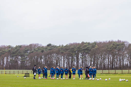 Players of the Swedish women's national football team at a