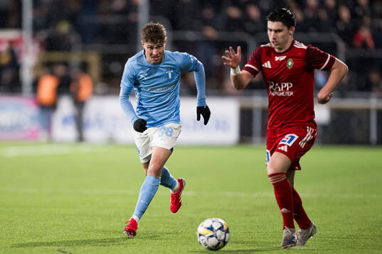 Malmö FFs Hugo Bolin och Skövde AIKs Valdemar Linnarsson