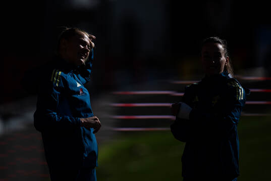 Fridolina Rolfö and Kosovare Asllani of the Swedish