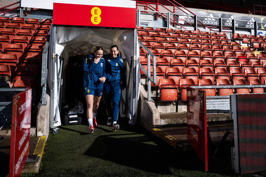 Matilda Vinberg and Linda Sembrant of the Swedish women's