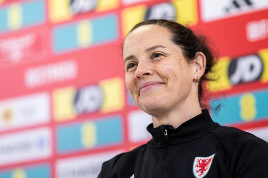 Head coach Rhian Wilkinson of the Welsh women's national