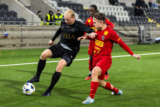 Halmstads André Boman och Landskronas Vincent Sundberg