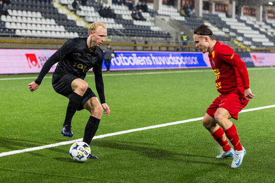 Halmstads André Boman och Landskronas Vincent Sundberg