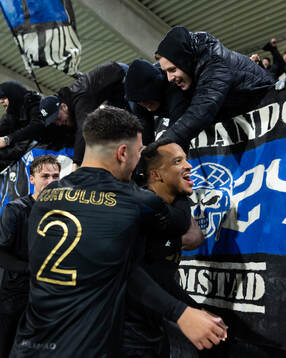 Halmstads Marcus Olsson jublar