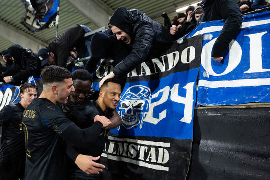 Halmstads Marcus Olsson jublar