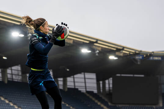 Goalkeeper Cecilie Fiskerstrand of the Norwegian women's
