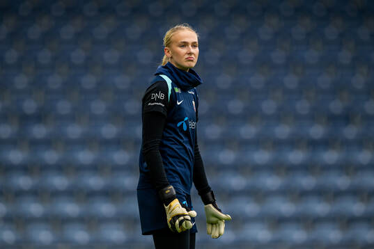 Goalkeeper Selma Panengstuen of the Norwegian women's