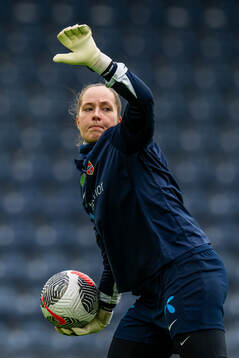 Goalkeeper Aurora Mikalsen of the Norwegian women's