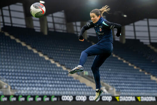 Tuva Hansen of the Norwegian women's national football team