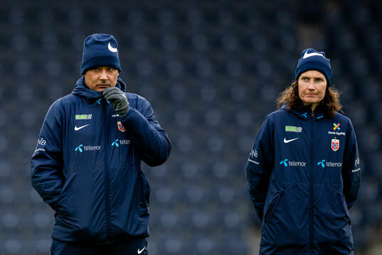 Assistant coach Lee Skyrme and assistant coach Ingvild