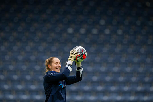 Goalkeeper Aurora Mikalsen of the Norwegian women's