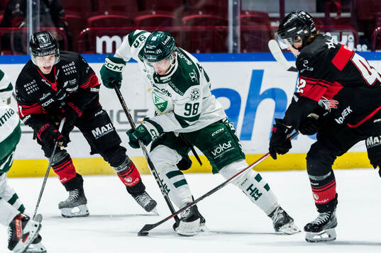 Färjestads Marian Studenic och Malmö Redhawks Johan