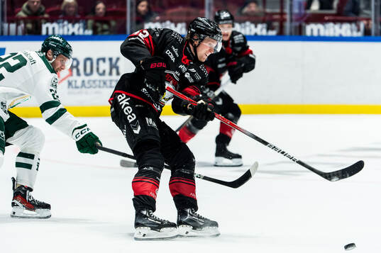 Malmö Redhawks Robin Salo och Färjestads Per Åslund