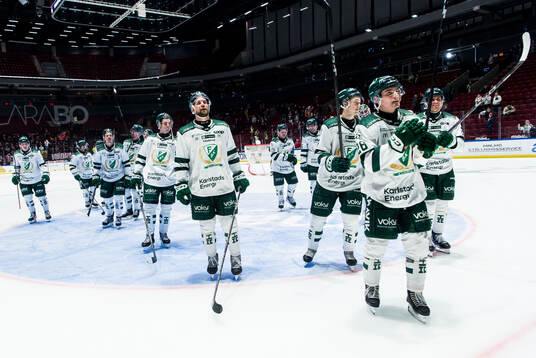 Färjestads spelare jublar