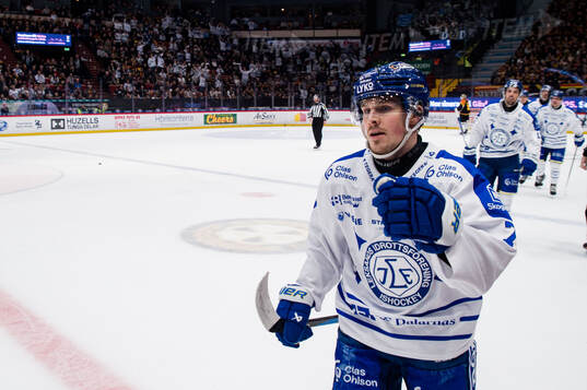 Leksands Marcus Karlberg jublar
