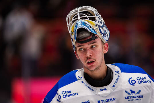 Leksands målvakt Marcus Gidlöf