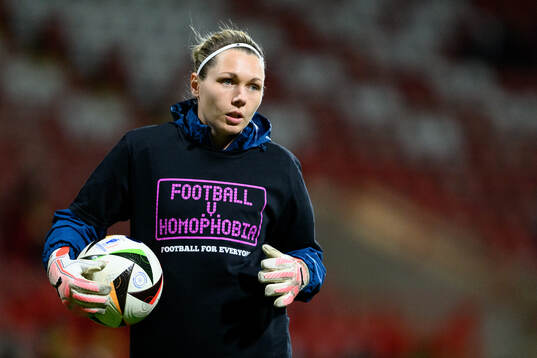 Goalkeeper Jennifer Falk of Sweden
