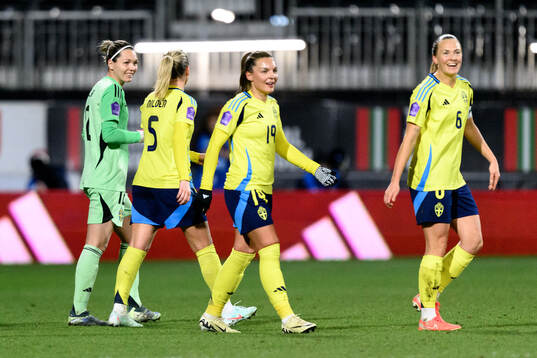 Goalkeeper Jennifer Falk, Johanna Rytting Kaneryd and