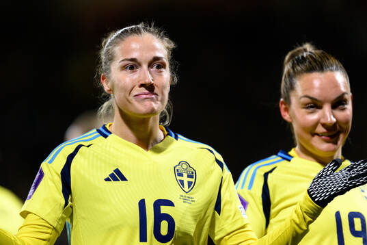 Filippa Angeldahl of Sweden celebrates