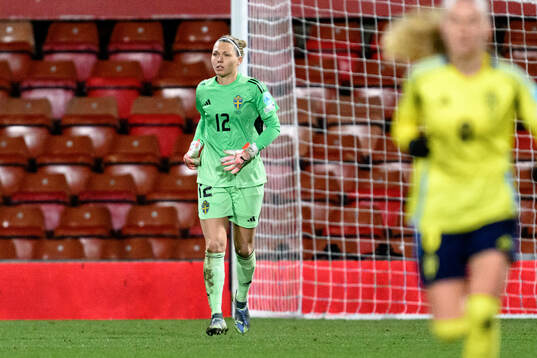 Goalkeeper Jennifer Falk of Sweden