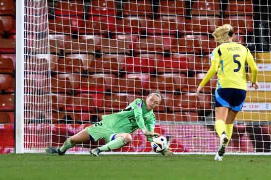 goalkeeper Jennifer Falk of Sweden