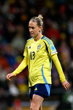 Emma Kullberg of Sweden looks dejected