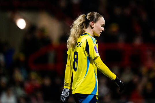 Matilda Vinberg of Sweden looks dejected