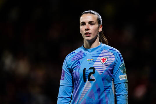 Goalkeeper Olivia Clark of Wales
