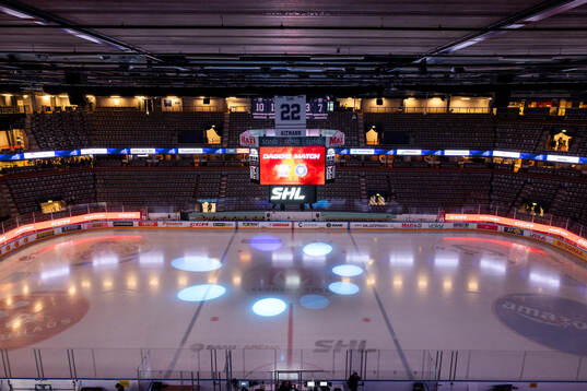 Interiör vy av Saab Arena