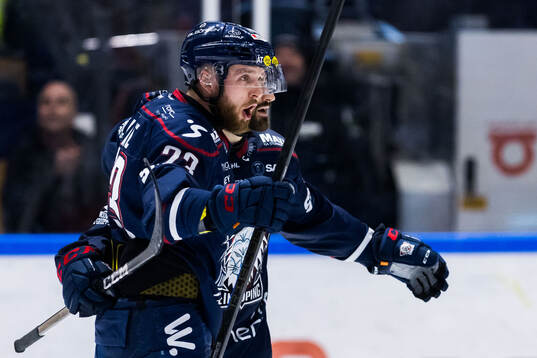 Linköpings Robin Kovacs jublar
