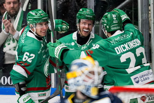 Rögles Lubos Horky, Filip Johansson och Josh Dickinson