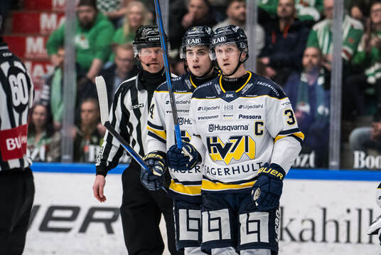 HV71s Hugo Fransson och Olle Alsing deppar