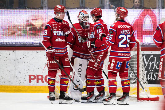 Timrås spelare jublar