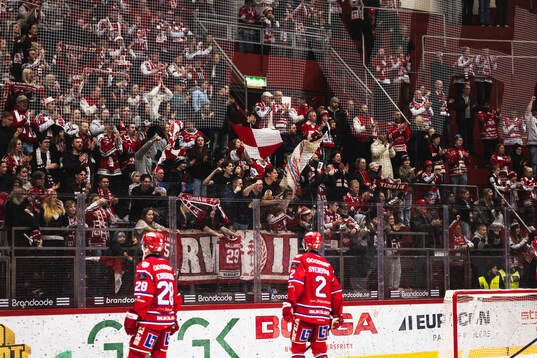 Timråsupportrarna jublar