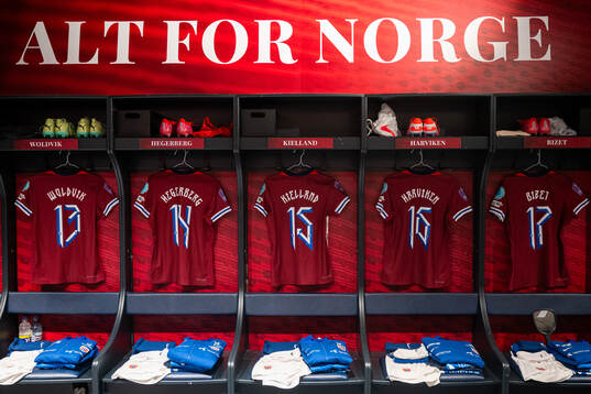 The kits of Emilie Woldvik, Ada Hegerberg, Justine