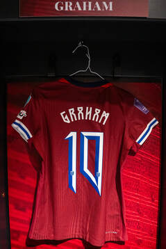 The kit of Caroline Graham Hansen of Norway in the dressing