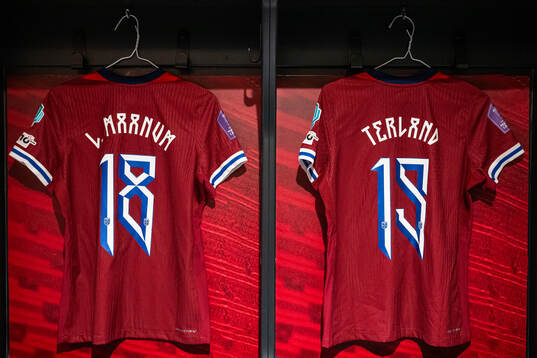 The kits of Frida Maanum and Elisabeth Terland of Norway in