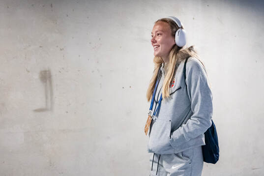 Synne Sofie Kinden Jensen of Norway arrives