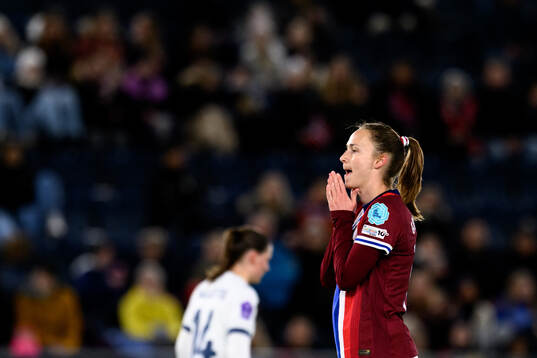 Caroline Graham Hansen of Norway looks dejected