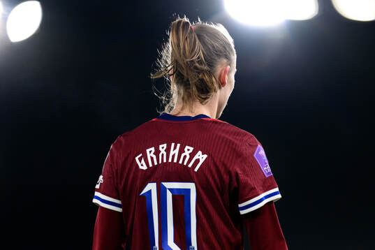 The back of Caroline Graham Hansen of Norway