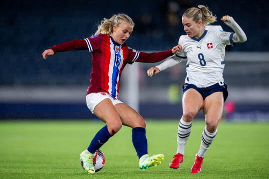 Emilie Woldvik of Norway and Nadine Riesen of Switzerland