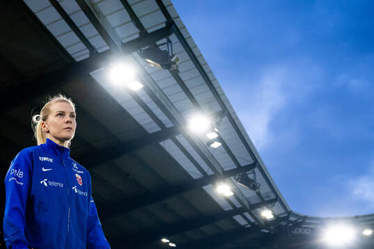 Ada Hegerberg of Norway enters the pitch