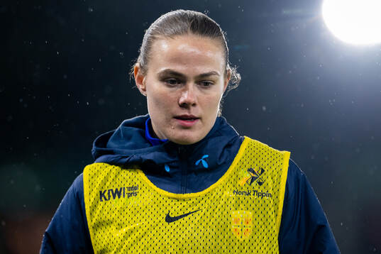 Marthine Østenstad of Norway warms up