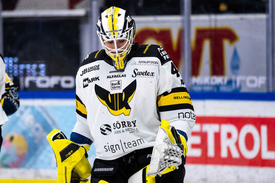 Västerås målvakt Rasmus Korhonen deppar