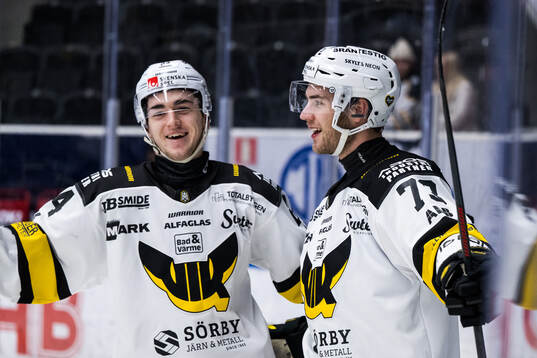 Västerås Joel Kant och Anton Gradin jublar